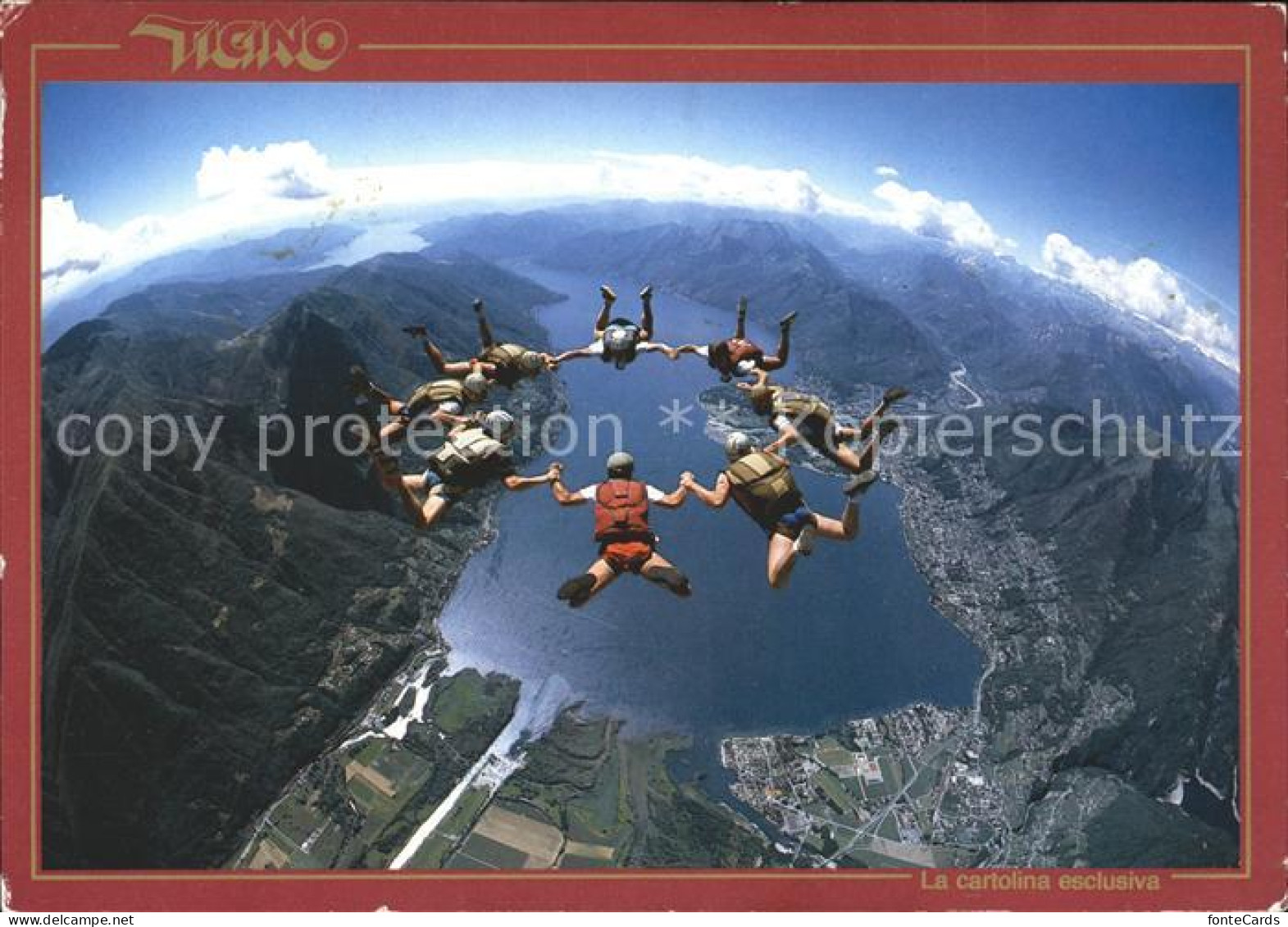 11870967 Ticino Tessin Fallschirmspringer Lugano - Andere & Zonder Classificatie