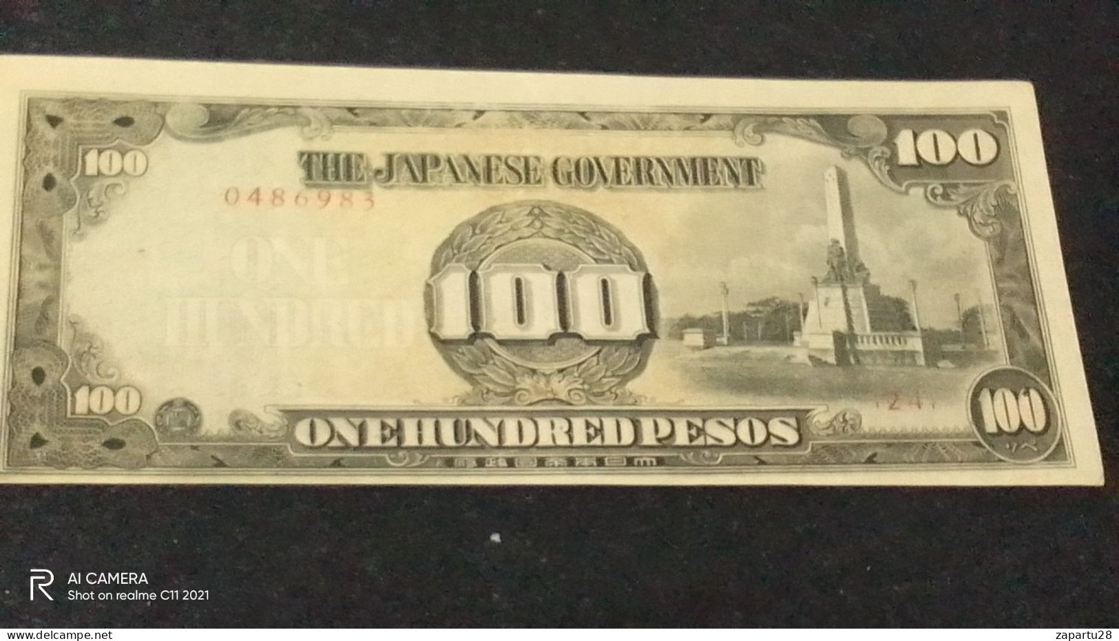 JAPON İŞGALİ 1976 -- 100     PESOS            XF - Japón