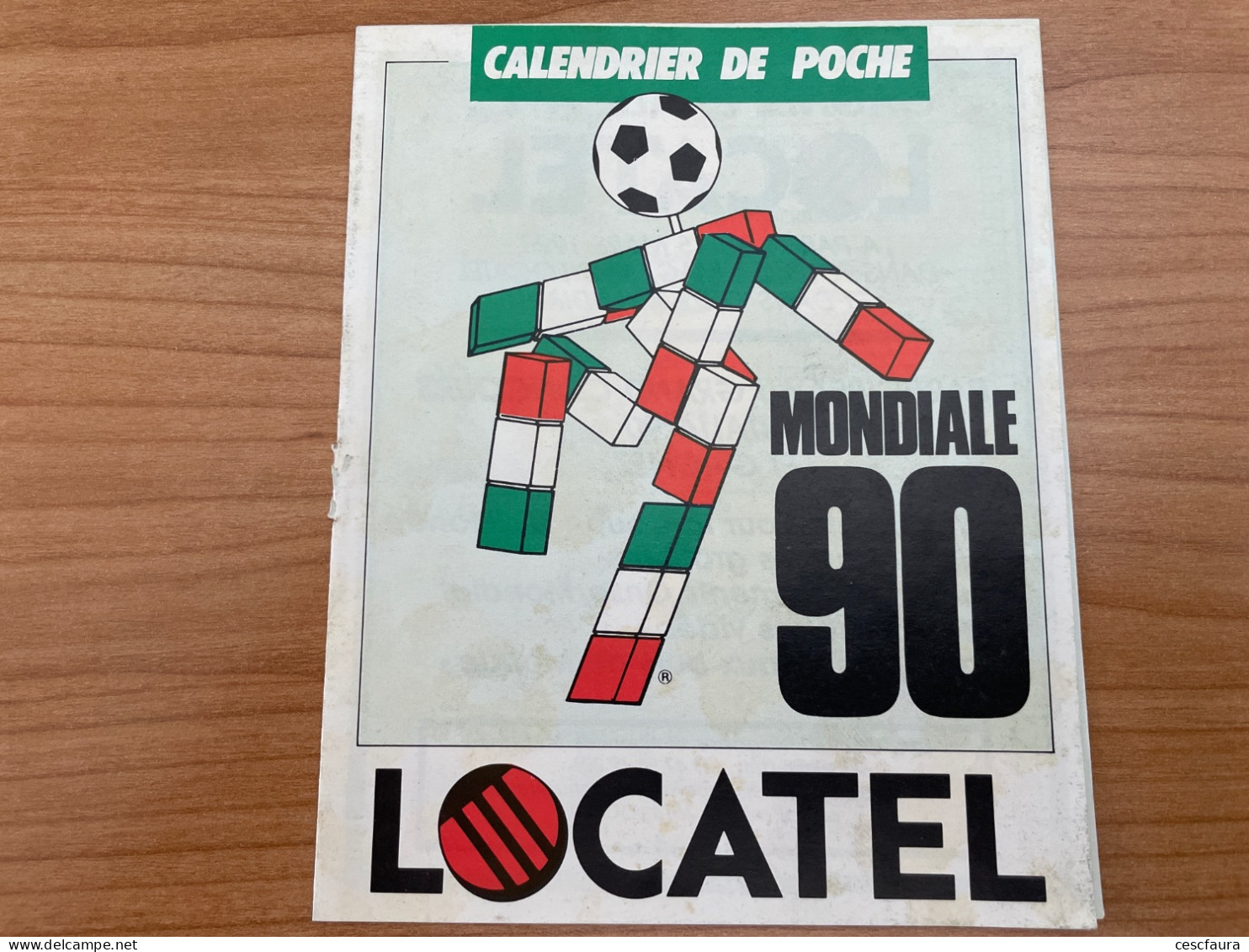 Calendrier De Poche Italia 90 Pocket Calendar Football - Petit Format : 1981-90