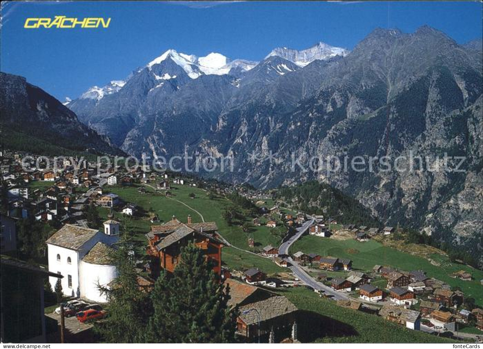 11870787 Graechen VS Mit Matterhorn Weiss Barr Und Wasuhorn Graechen - Autres & Non Classés