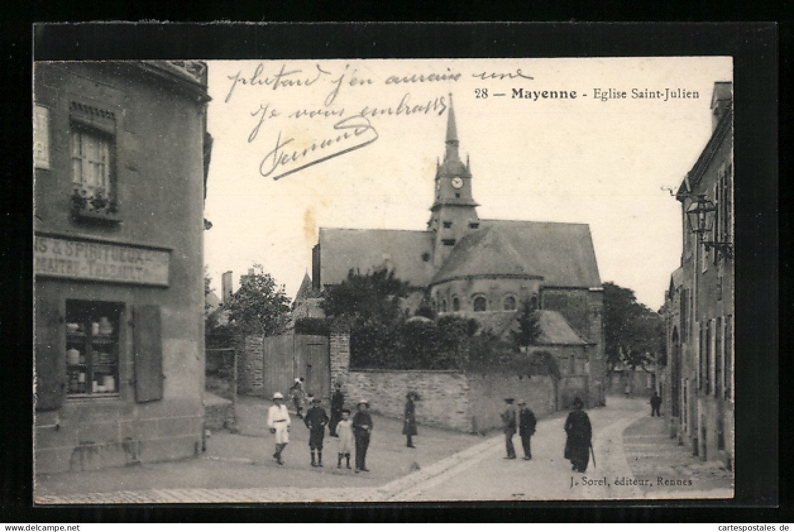 CPA Mayenne, Eglise Saint-Julien  - Mayenne
