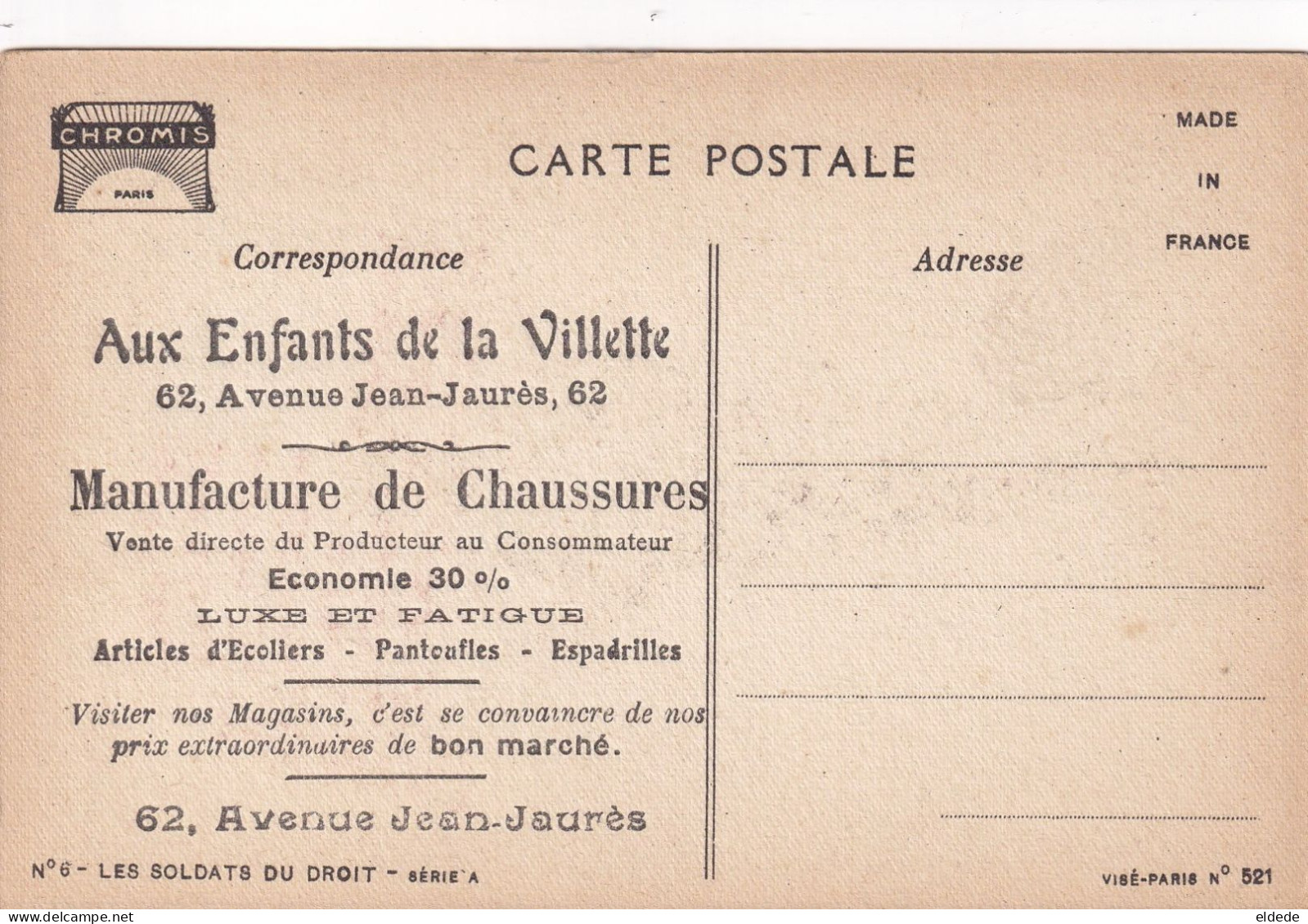 Art Card Flag And Soldier Of Justice And Right...... Signed Dupuis Here We Are Lafayette  WWI La Villette - Autres & Non Classés