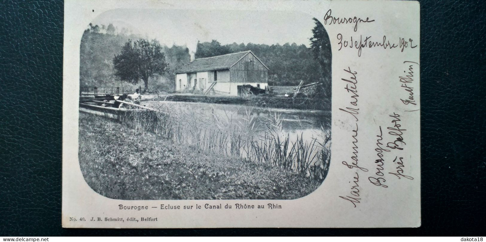 90 , Bourogne , écluse Sur Le Canal Du Rhône Au Rhin  En 1902.......vue Peu Courante - Autres & Non Classés