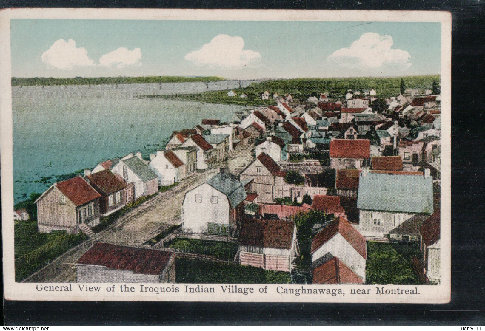 Cpa General View Of The Iroquois Indian Village Of Caughawaga, Near Montreal - Other & Unclassified