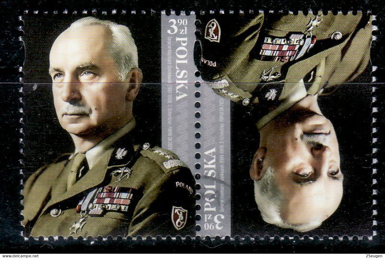 POLAND 2023  GENERAL K. SOSNKOWSKI TETE-BECHE USED - Used Stamps