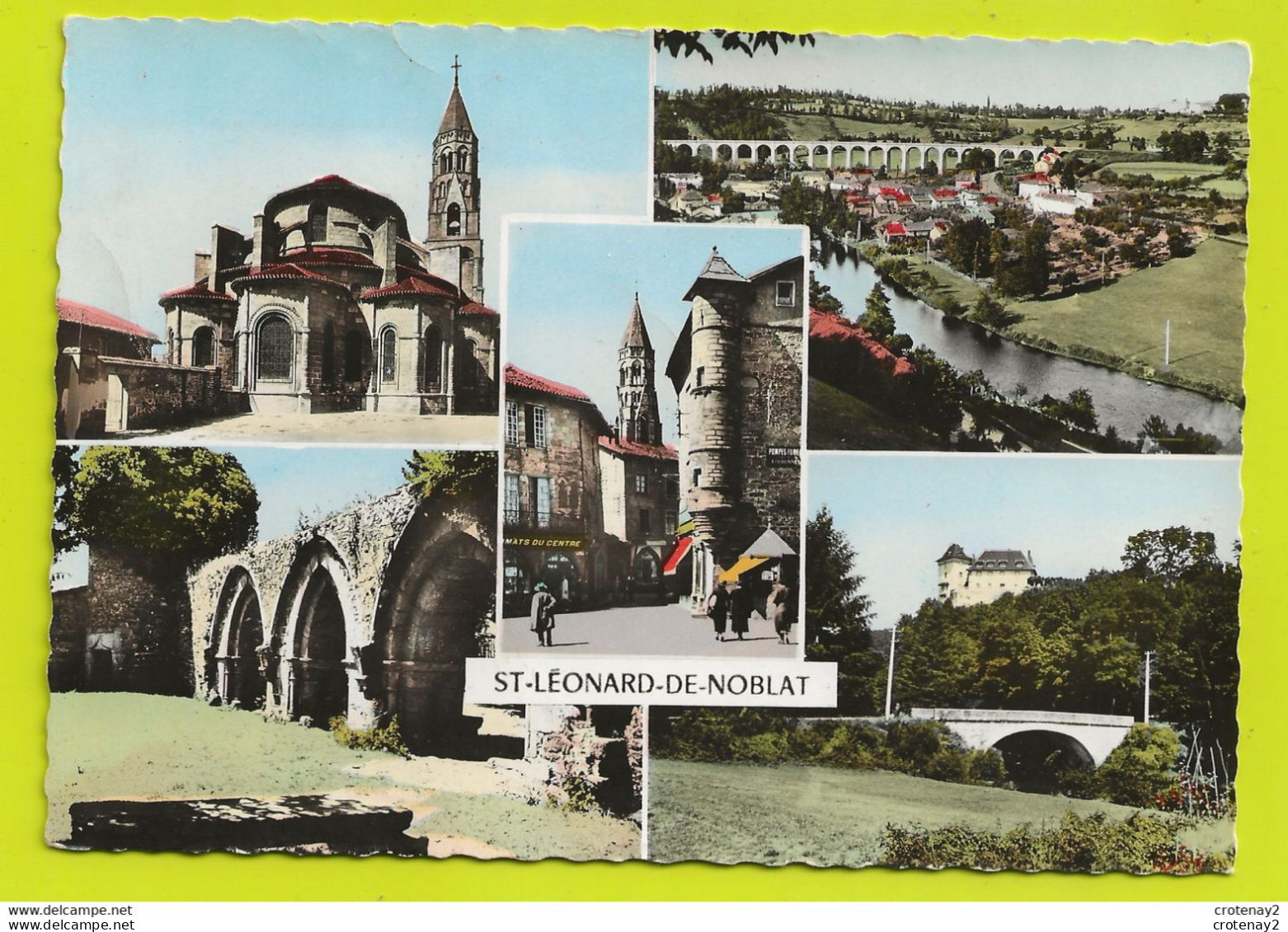 87 SAINT LEONARD DE NOBLAT En 5 Vues Eglise Vallée De La Vienne Château Du Muraud Viaduc En 1961 Théojac - Saint Leonard De Noblat