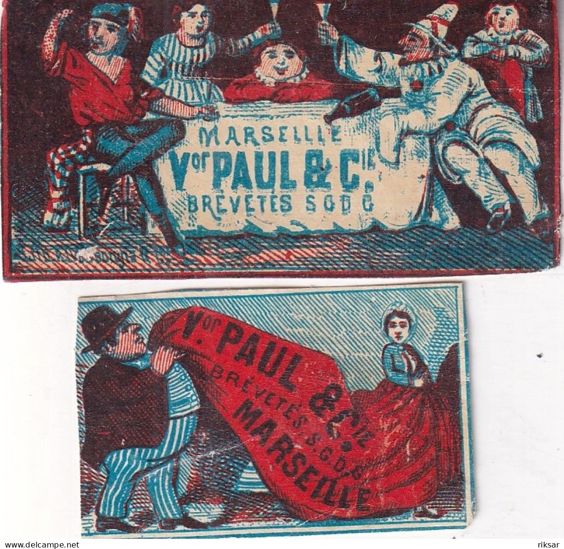 ETIQUETTE D ALLUMETTE(V PAUL) MARSEILLE(5 PIECES) - Zündholzschachteletiketten