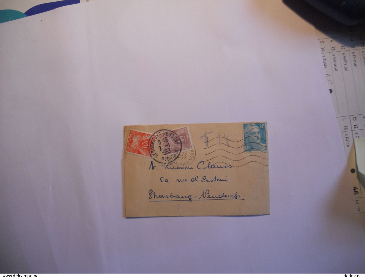 Mignonette Au Tarif Carte Postale Taxée Au Tarif Lettre Soit 14F - 1921-1960: Moderne
