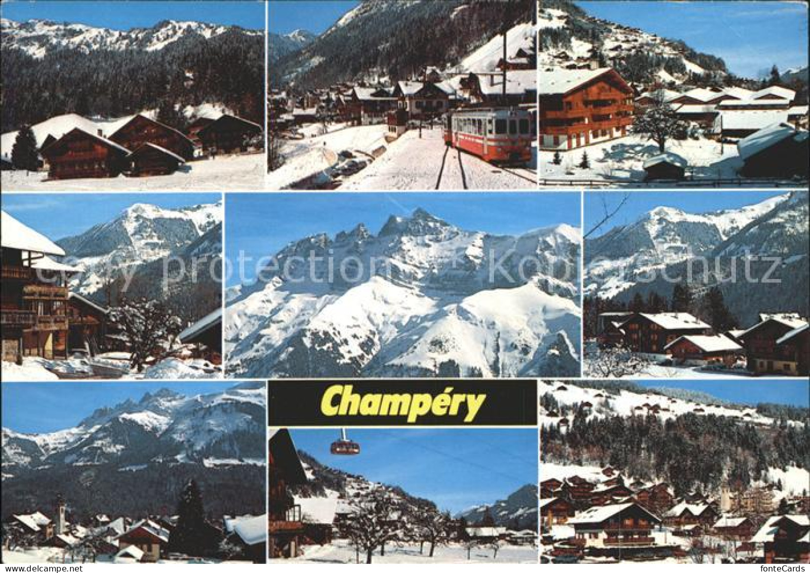 11867086 Champery Ansichten Bahnen Champery - Sonstige & Ohne Zuordnung