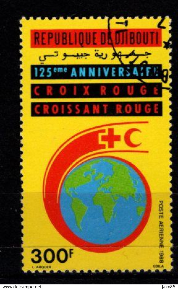 - DJIBOUTI - 1988 - YT N° PA 241 - Oblitéré - Croix Rouge - Gibuti (1977-...)