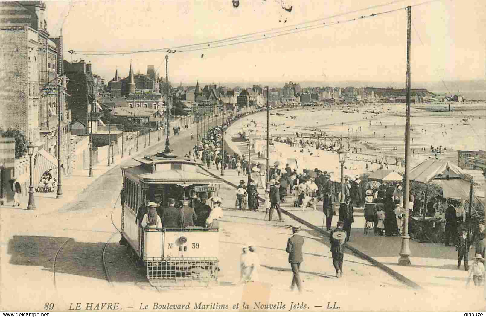 76 - Le Havre - Le Boulevard Maritime Et La Nouvelle Jetée - Animée - Tramway - CPA - Oblitération Ronde De 1915 - Carte - Ohne Zuordnung