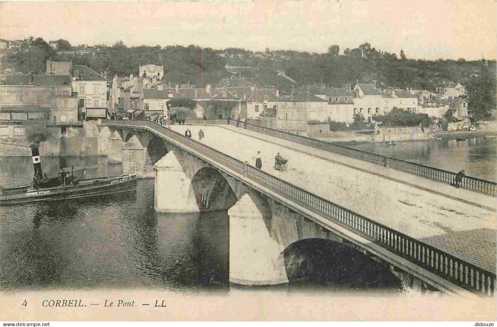 91 - Corbeil Essonnes - Le Pont - Animée - Correspondance - CPA - Voyagée En 1917 - Voir Scans Recto-Verso - Corbeil Essonnes