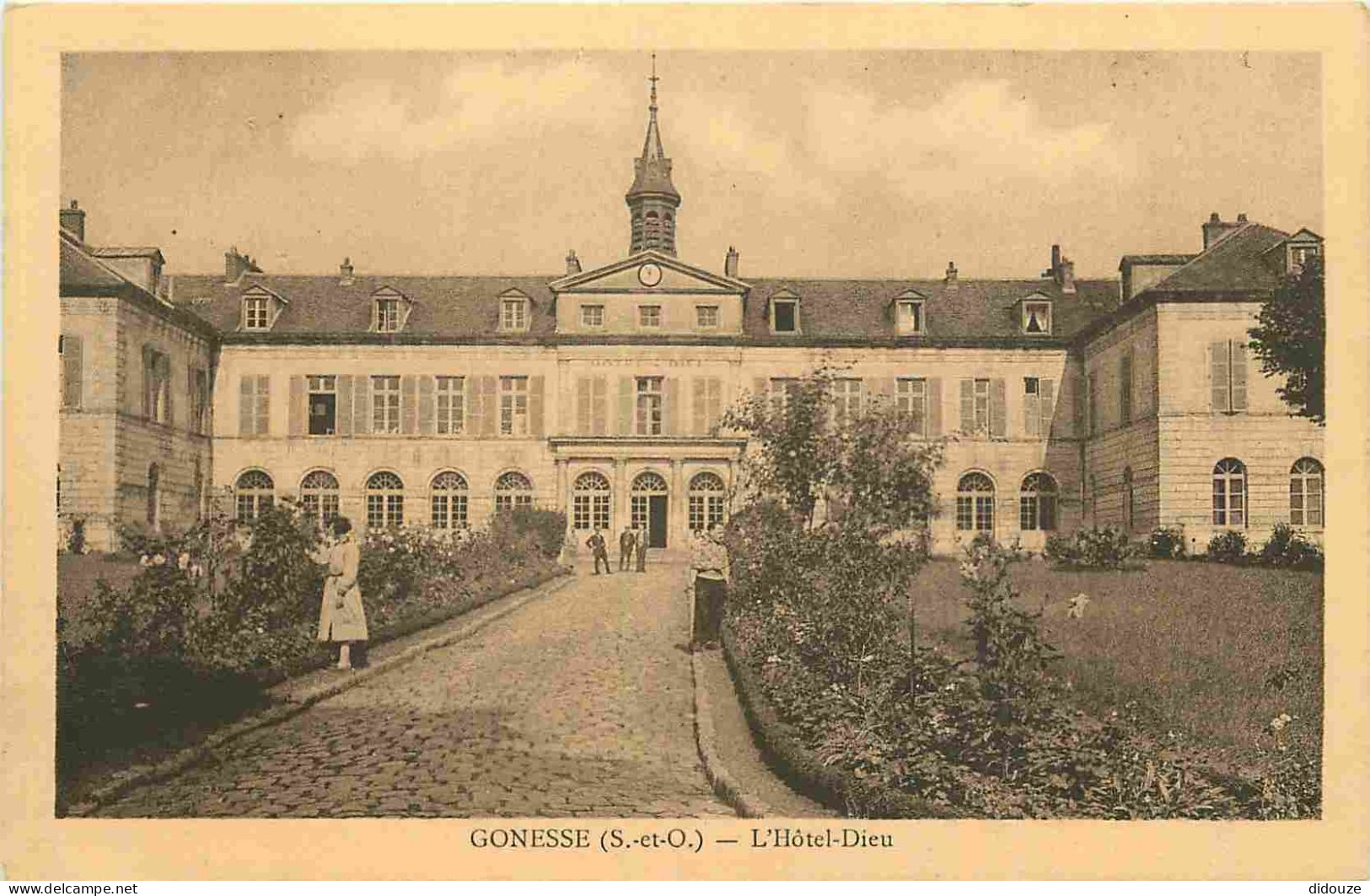 95 - Gonesse - L'Hotel Dieu - Animée - Correspondance - CPA - Voir Scans Recto-Verso - Gonesse