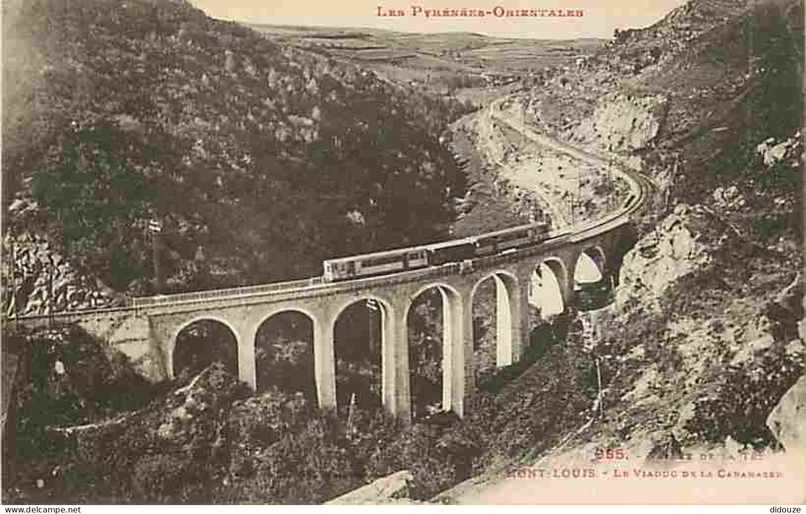 66 - Mont Louis - Le Viaduc De La Cabanasse - Animée - Train - CPA - Voir Scans Recto-Verso - Otros & Sin Clasificación