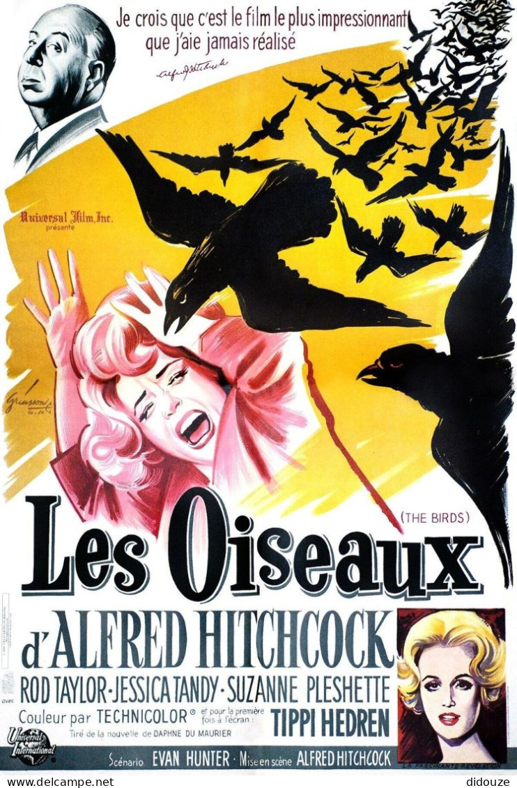 Cinema - Les Oiseaux - Alfred Hitchcock - Illustration Vintage - Affiche De Film - CPM - Carte Neuve - Voir Scans Recto- - Posters On Cards