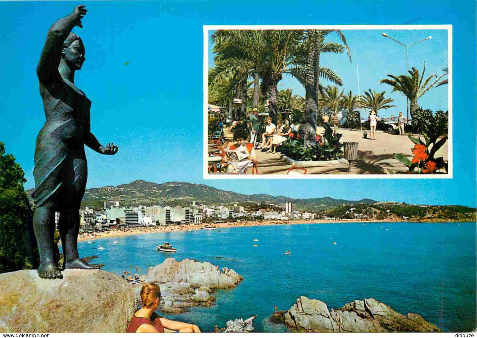 Espagne - Espana - Cataluna - Costa Brava - Lloret De Mar - Multivues - Monumento A La Mujer Marinera Y Detalle Paseo -  - Gerona