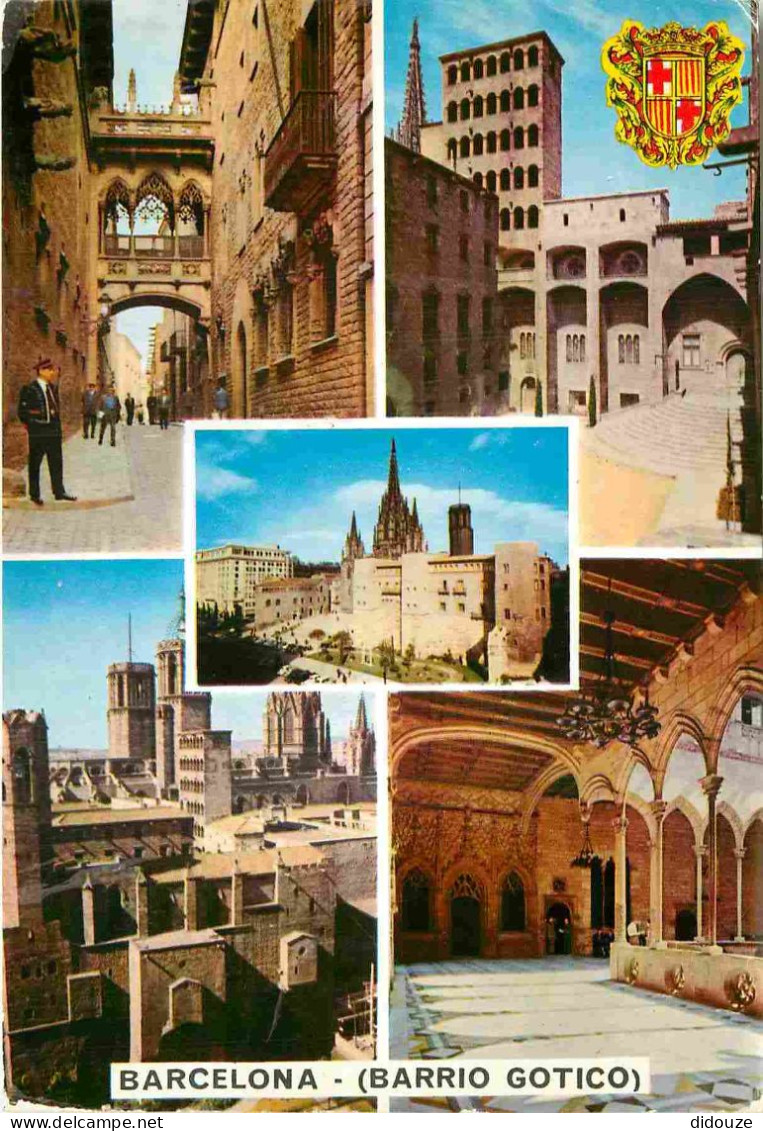 Espagne - Espana - Cataluna - Barcelona - Multivues - Blasons - CPM - Voir Scans Recto-Verso - Barcelona