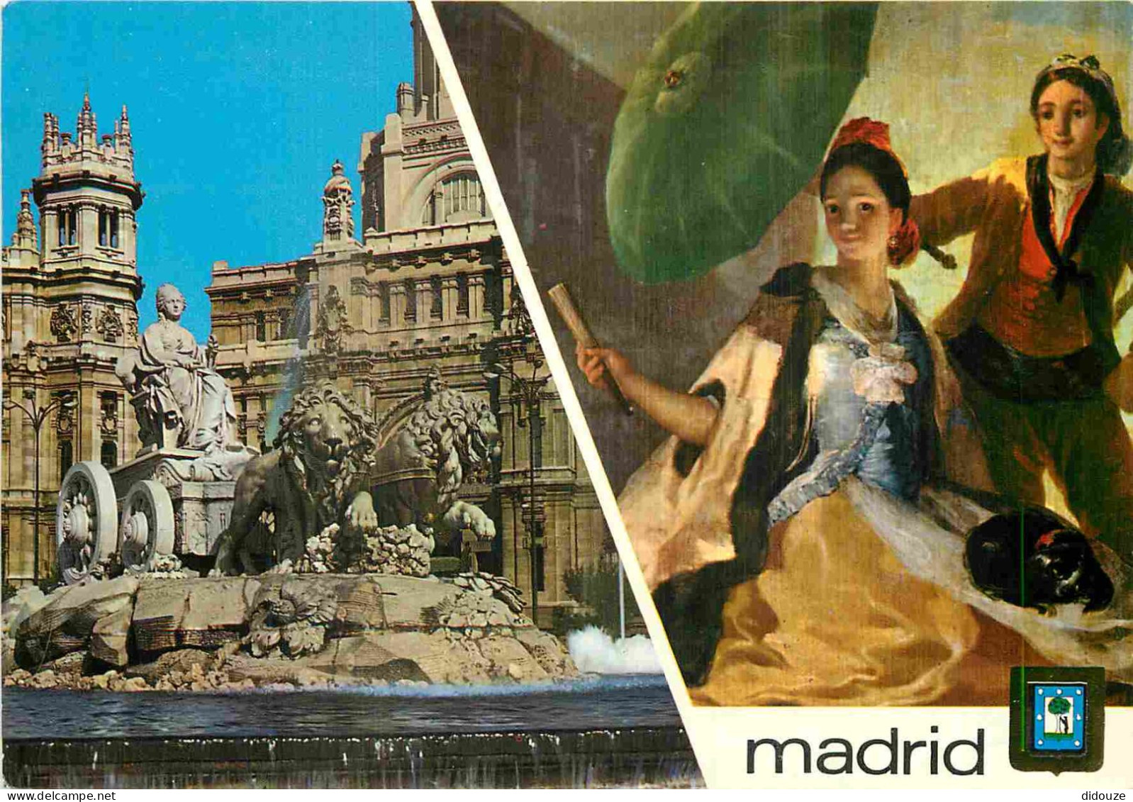 Espagne - Espana - Madrid - Multivues - La Cibeles - Goya El Quitasol - CPM - Voir Scans Recto-Verso - Madrid