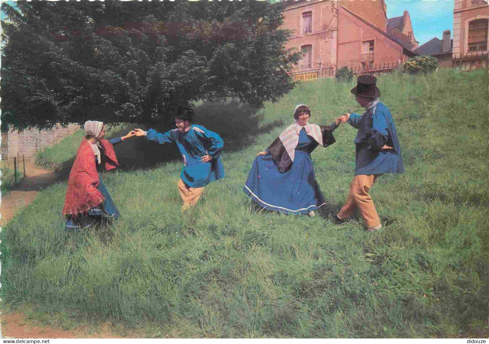 Folklore - Sarthe - La Gouline - Groupe Folklorique Sarthois Affilié à La C.N.G.F.F. - Invitation à La Danse - Carte Den - Trachten