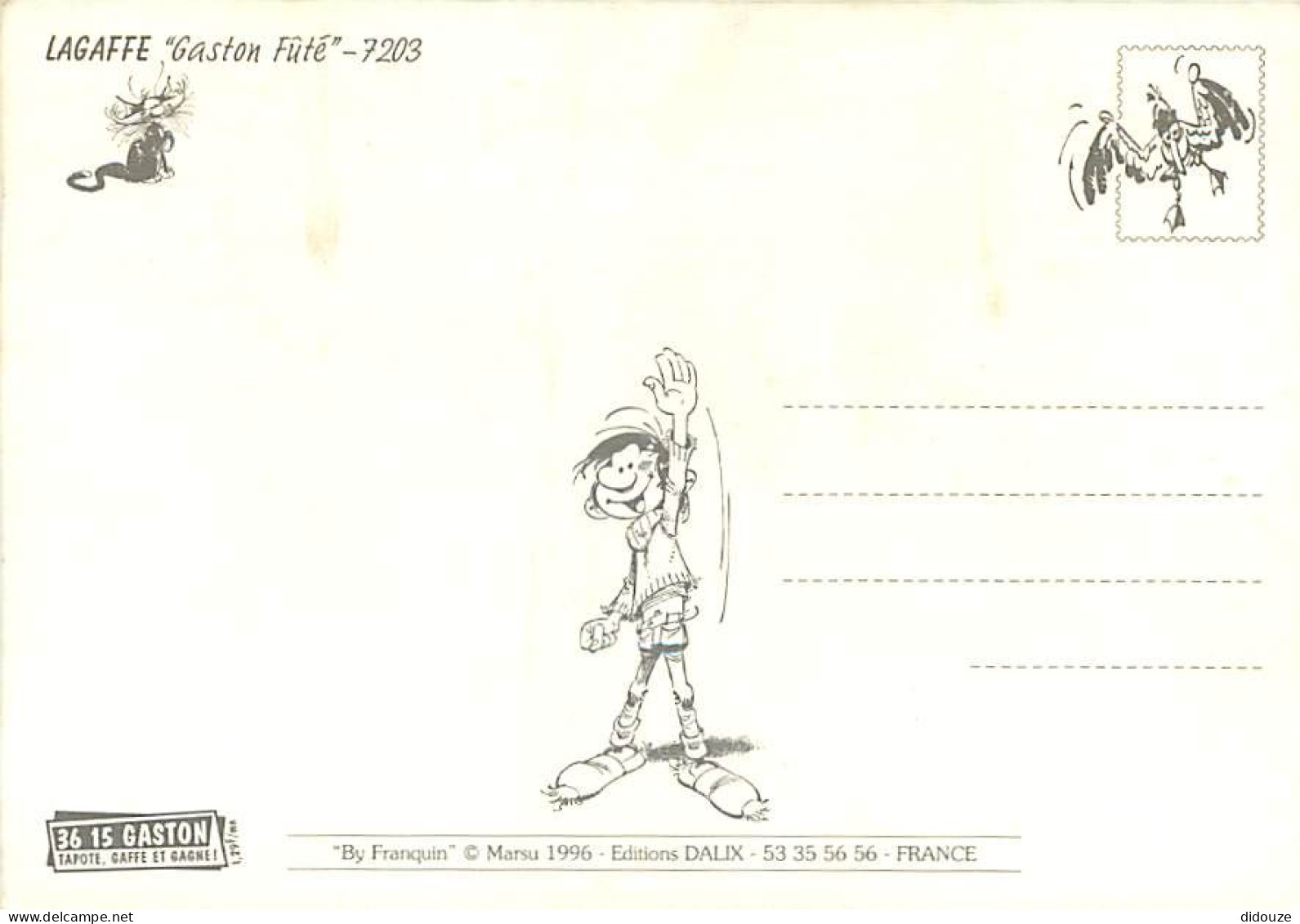 Bandes Dessinées - Gaston Lagaffe - Le Chat Dingue - Franquin - Carte Neuve - CPM - Voir Scans Recto-Verso - Comics