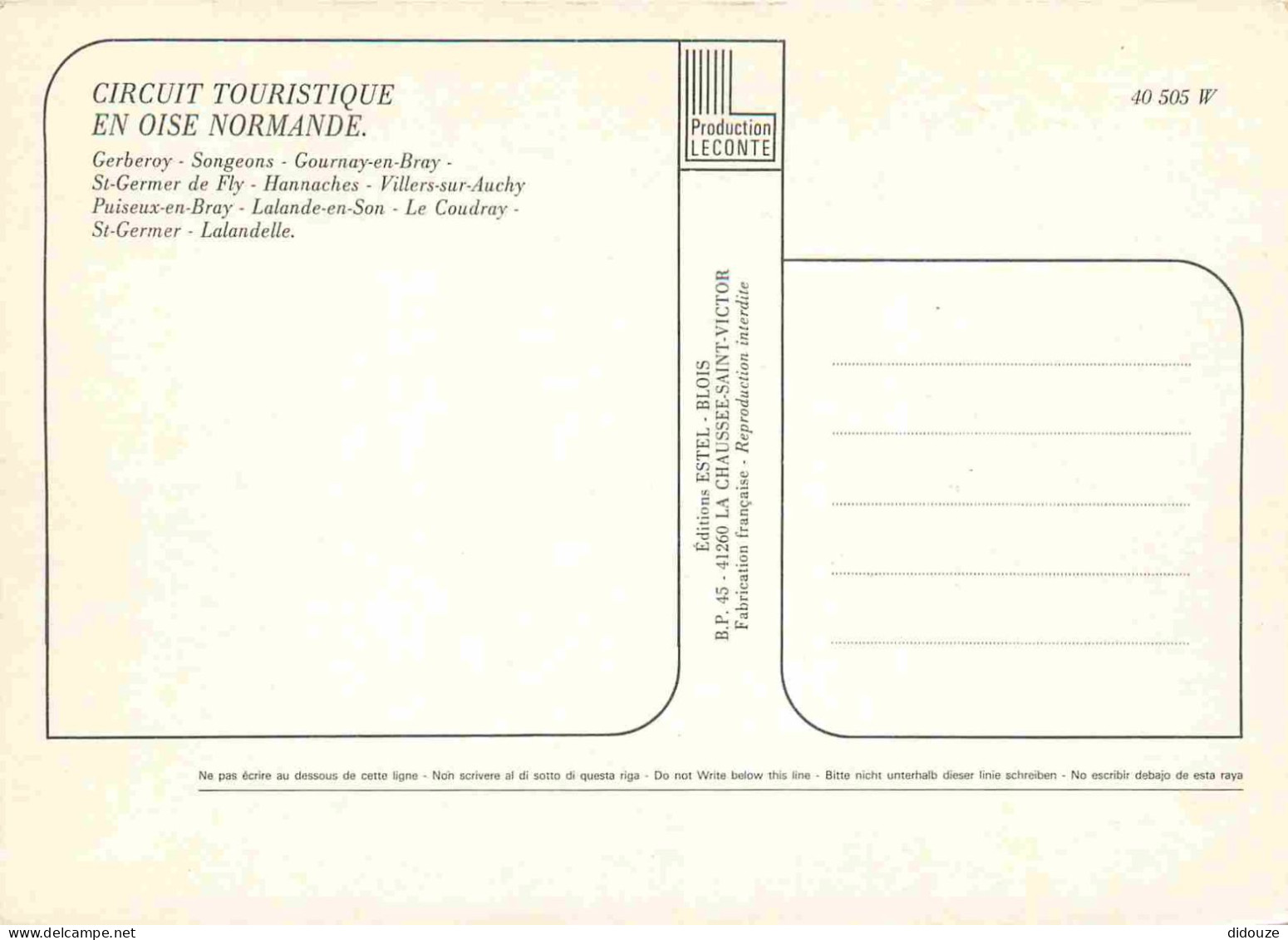 60 - Oise - En Oise Normande - Multivues - Carte Géographique - CPM - Voir Scans Recto-Verso - Sonstige & Ohne Zuordnung