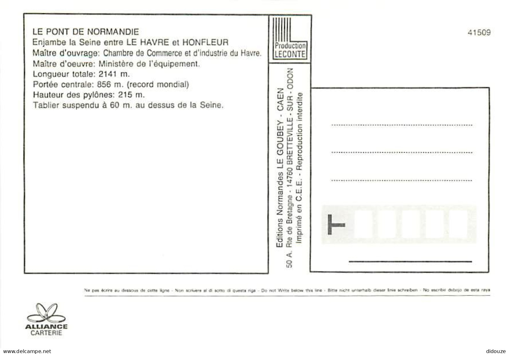 76 - Pont De Normandie - Carte Neuve - CPM - Voir Scans Recto-Verso - Sonstige & Ohne Zuordnung