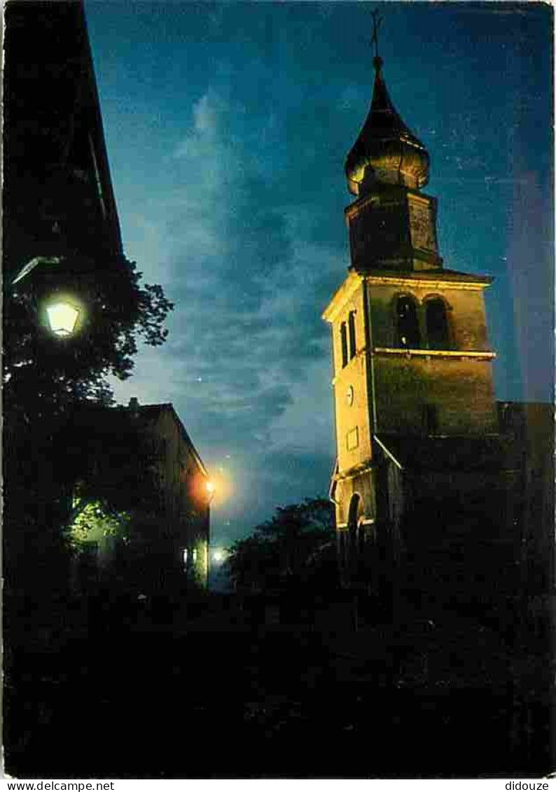 74 - Yvoire - Cité Médiévale - Le Clocher De L'Eglise Illuminé - Vue De Nuit - CPM - Voir Scans Recto-Verso - Yvoire