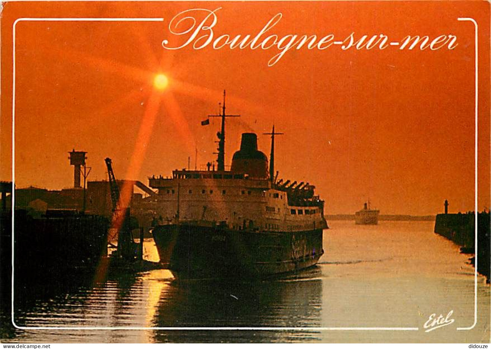 62 - Boulogne Sur Mer - Car Ferry Sealink Rentrant Au Port - Coucher De Soleil - Bateaux - CPM - Voir Scans Recto-Verso - Boulogne Sur Mer