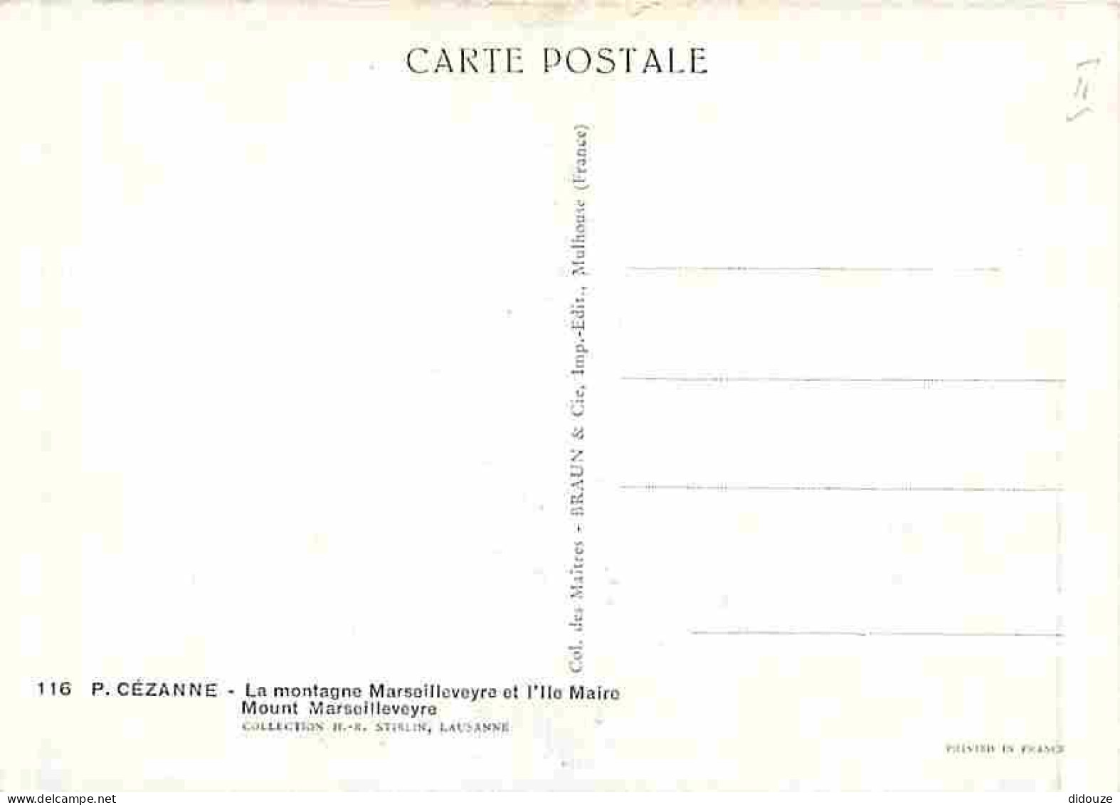 Art - Peinture - Paul Cézanne - La Montagne Marseilleveyre Et L'Ile Maire - CPM - Voir Scans Recto-Verso - Paintings