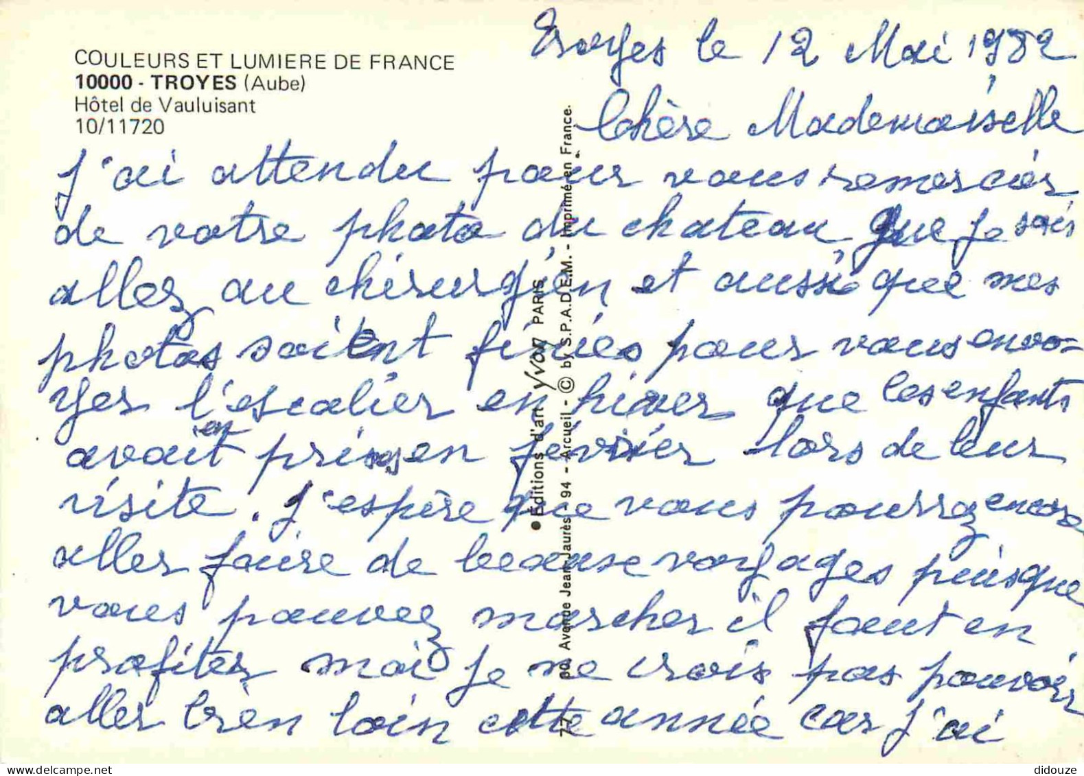 10 - Troyes - Hôtel De Vauluisant - CPM - Voir Scans Recto-Verso - Troyes