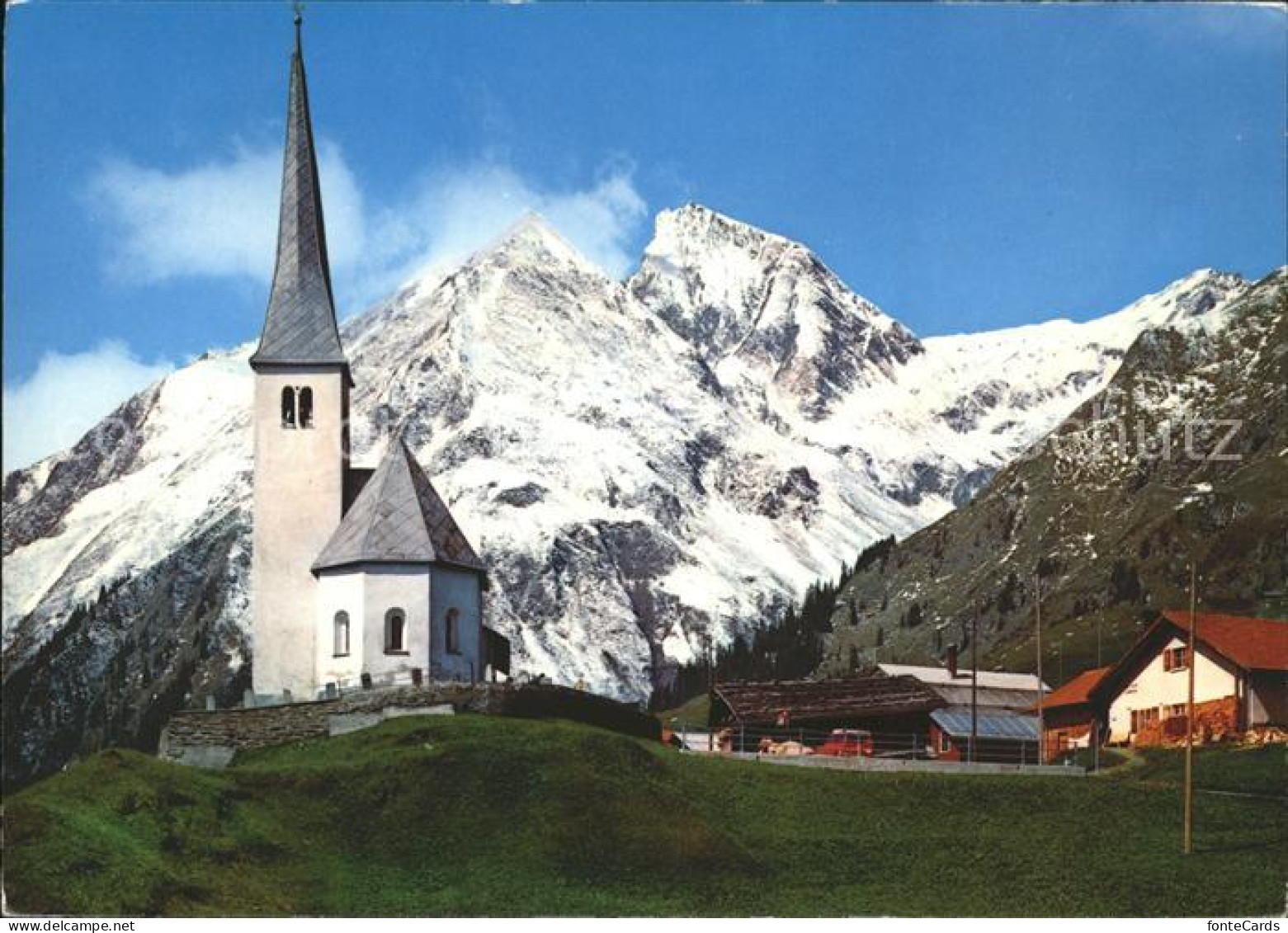 11865856 Tenna GR Ortsblick Mit Kirche Tenna - Sonstige & Ohne Zuordnung