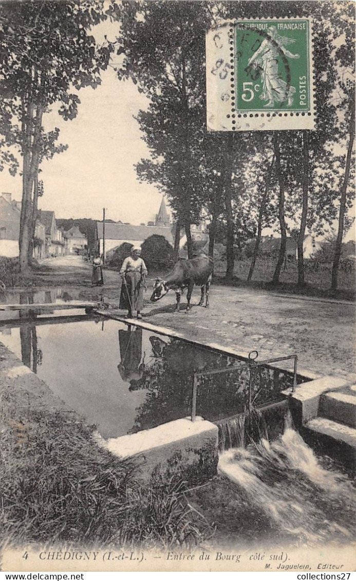 37-CHEDIGNY- L'ENTREE DU BOURG CÔTE SUD - Sonstige & Ohne Zuordnung