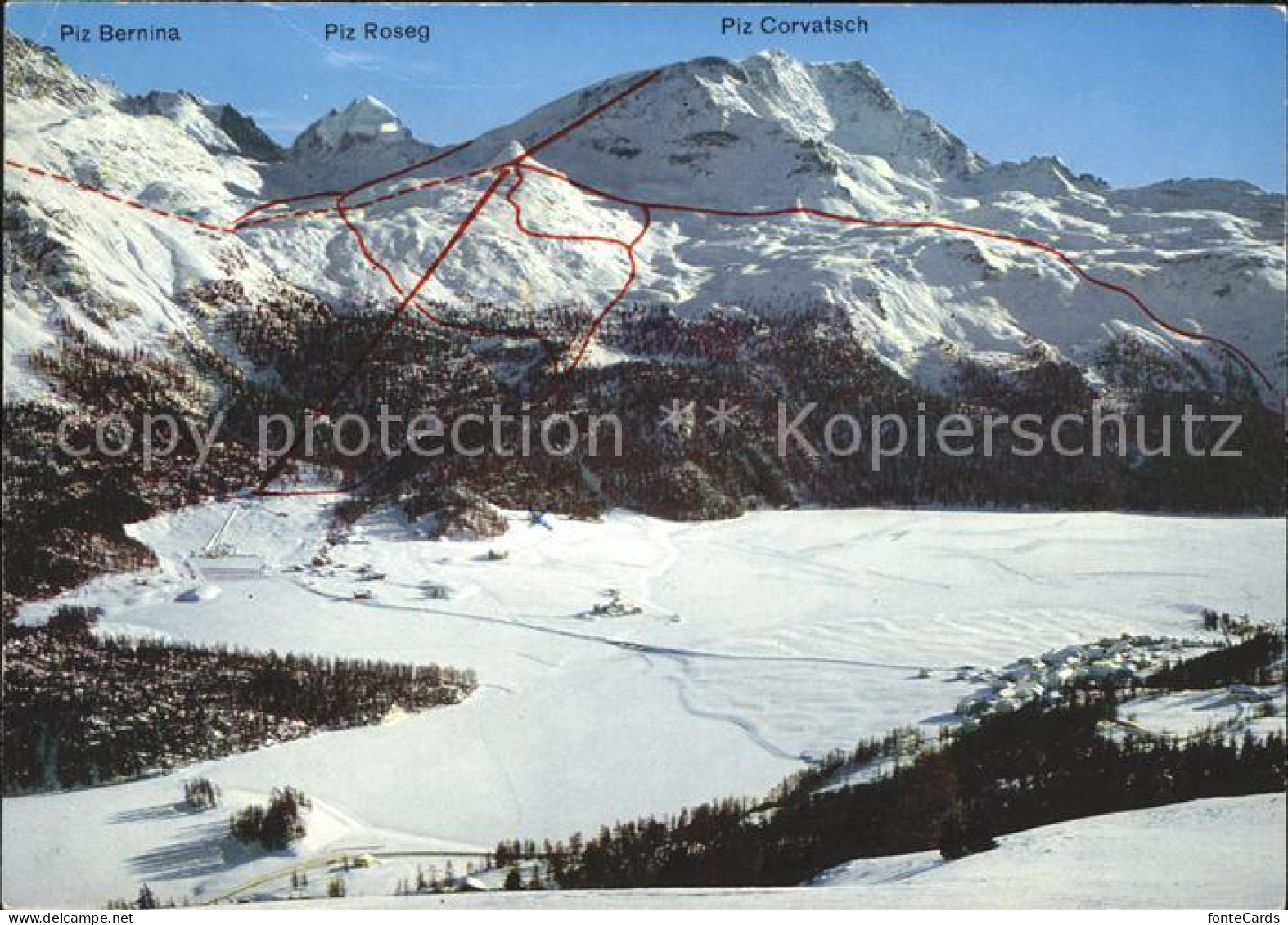 11865817 Silvaplana GR Und Surlej Mit Piz Corvatsch Silvaplana - Andere & Zonder Classificatie