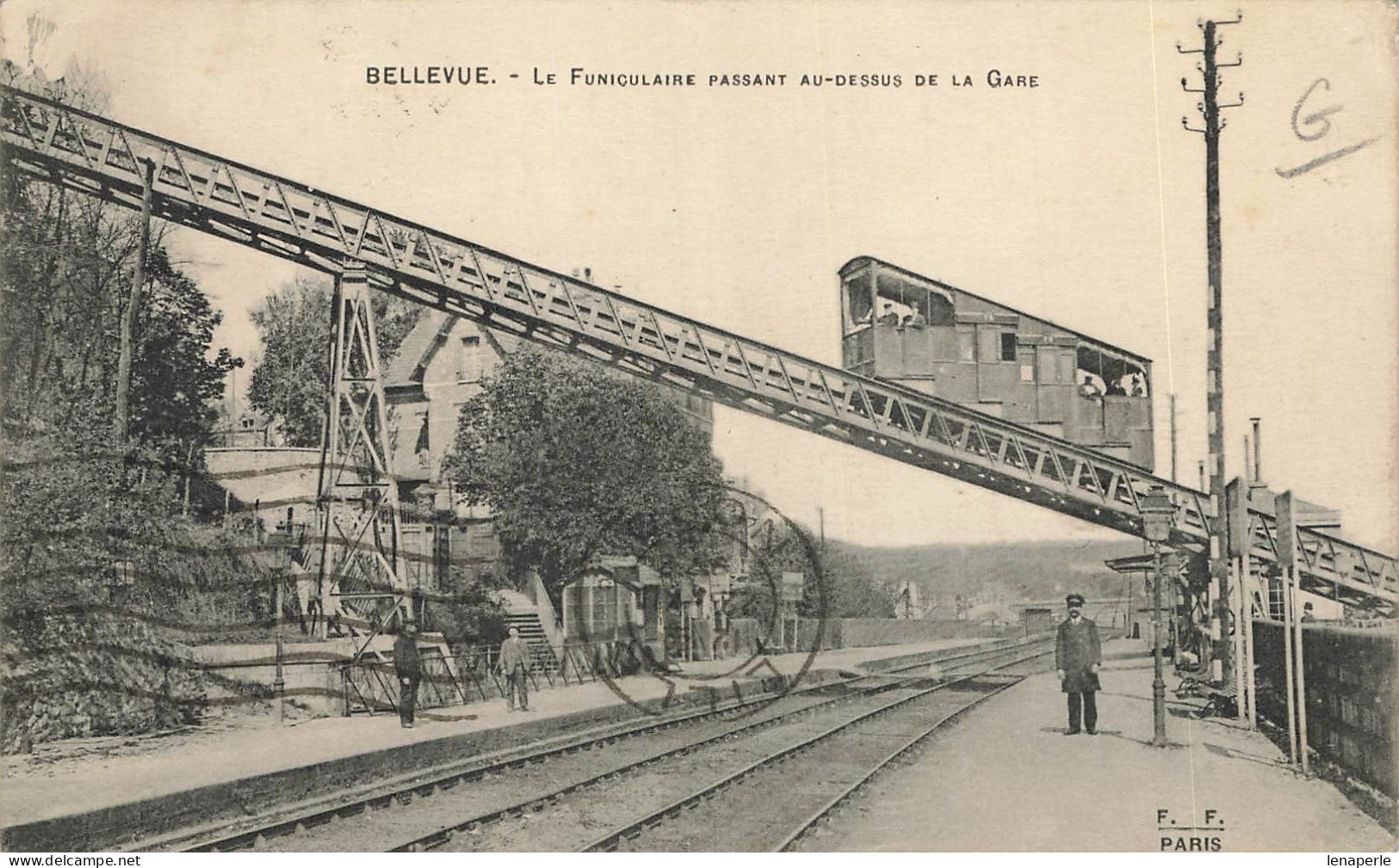 D9525 Bellevue Le Funiculaire Au Dessus De La Gare - Sonstige & Ohne Zuordnung