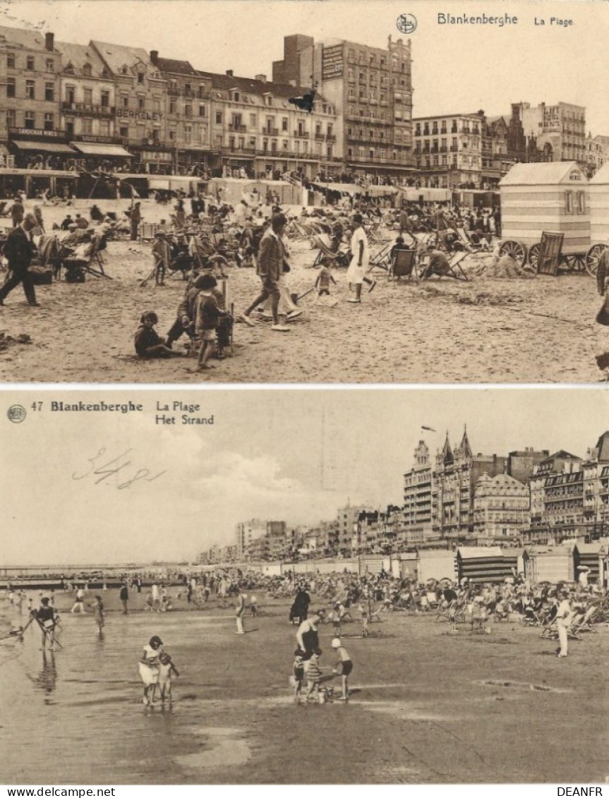 BLANKENBERGHE : La Plage ( 2 Cartes ). - Blankenberge