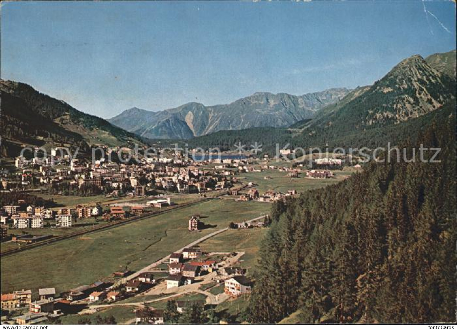 11865766 Davos Dorf GR Panorama Bergbahnen Braemabueel Und Jakobshorn Davos Plat - Andere & Zonder Classificatie