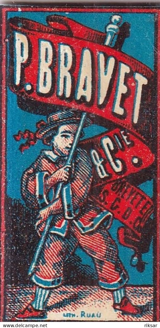 ETIQUETTE D ALLUMETTE(BRAVET) MARSEILLE(3 PIECES) - Matchbox Labels