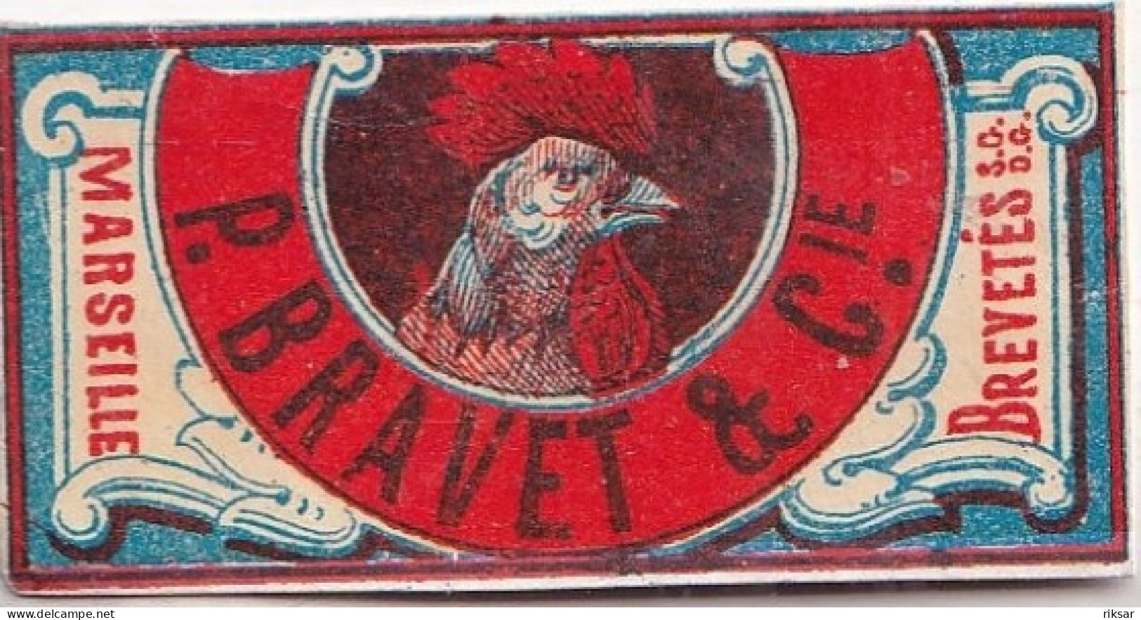 ETIQUETTE D ALLUMETTE(BRAVET) MARSEILLE(3 PIECES) - Matchbox Labels