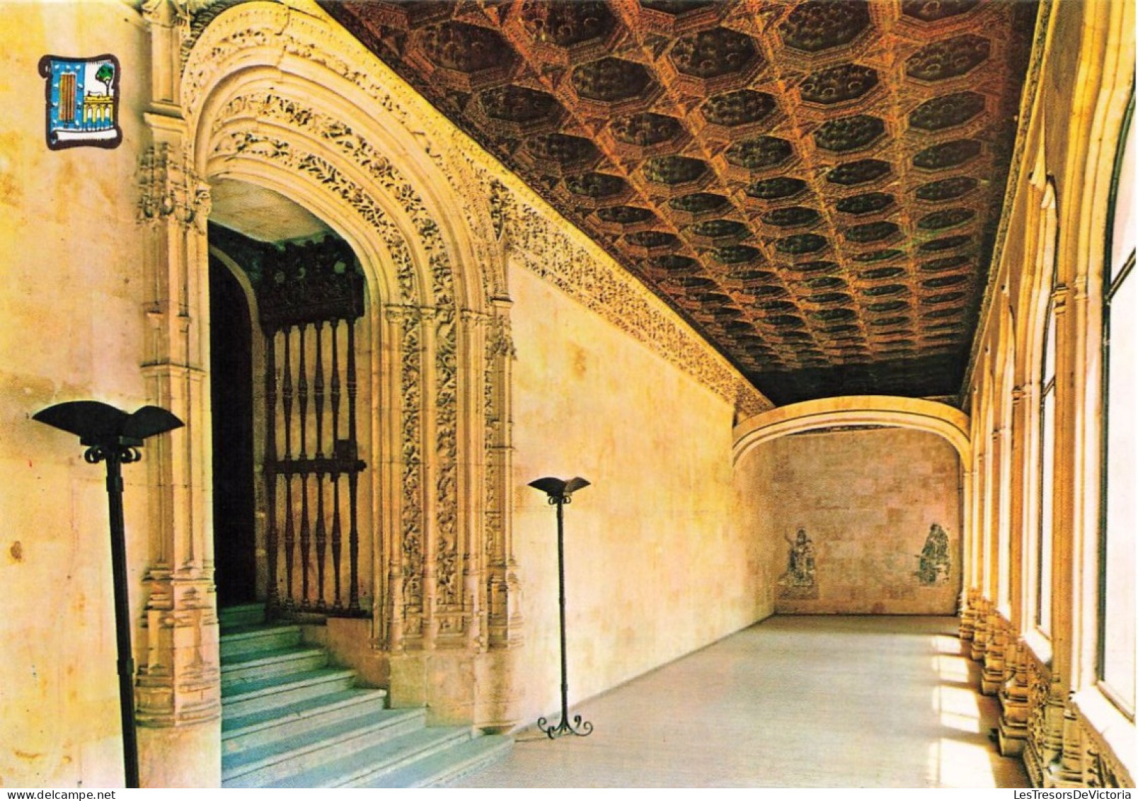 ESPAGNE - Salamanca - Universidad - Claustro Alto I Puerta Gotic De La Biblioteca - Carte Postale - Salamanca