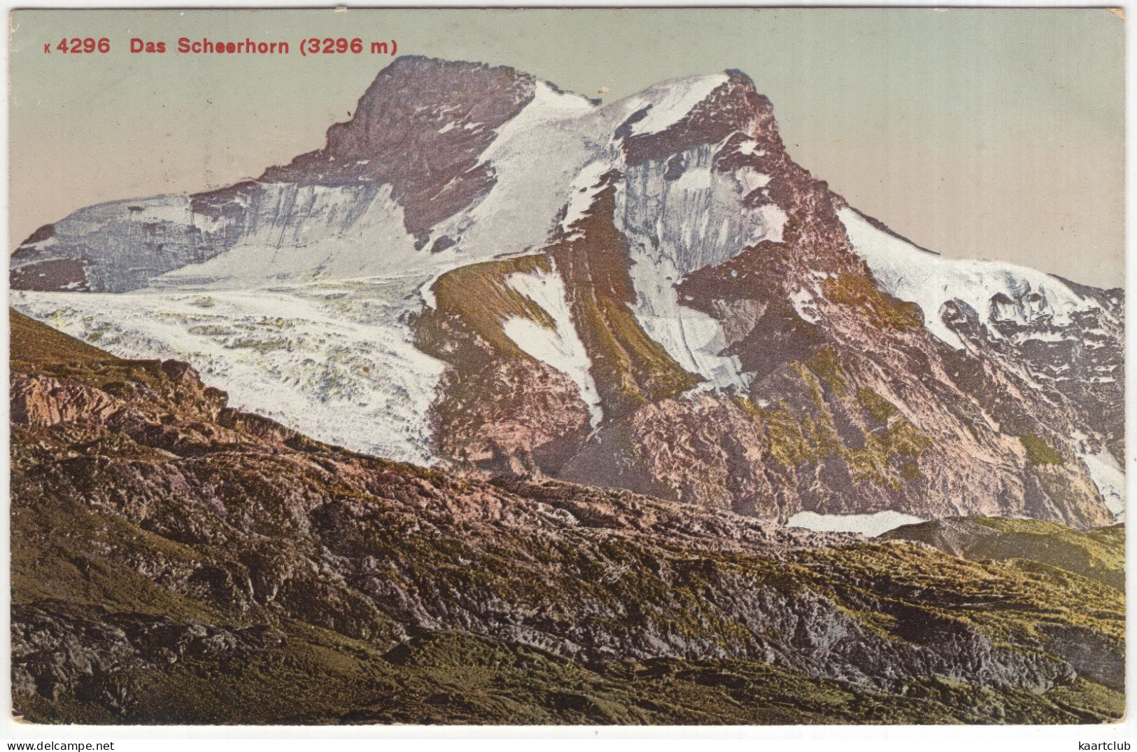 K 4296  Das Scheerhorn  (3296 M)- (Schweiz/Suisse/Switzerland) - 1911 - Andere & Zonder Classificatie