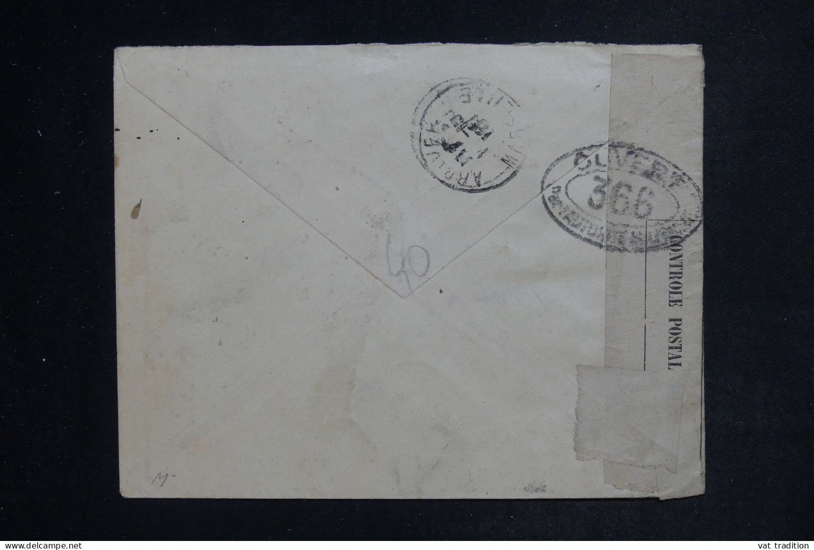 MAROC - Enveloppe Commerciale En Recommandé De Tanger Pour Marseille En 1916 Avec Contrôle Postal - L 152473 - Brieven En Documenten