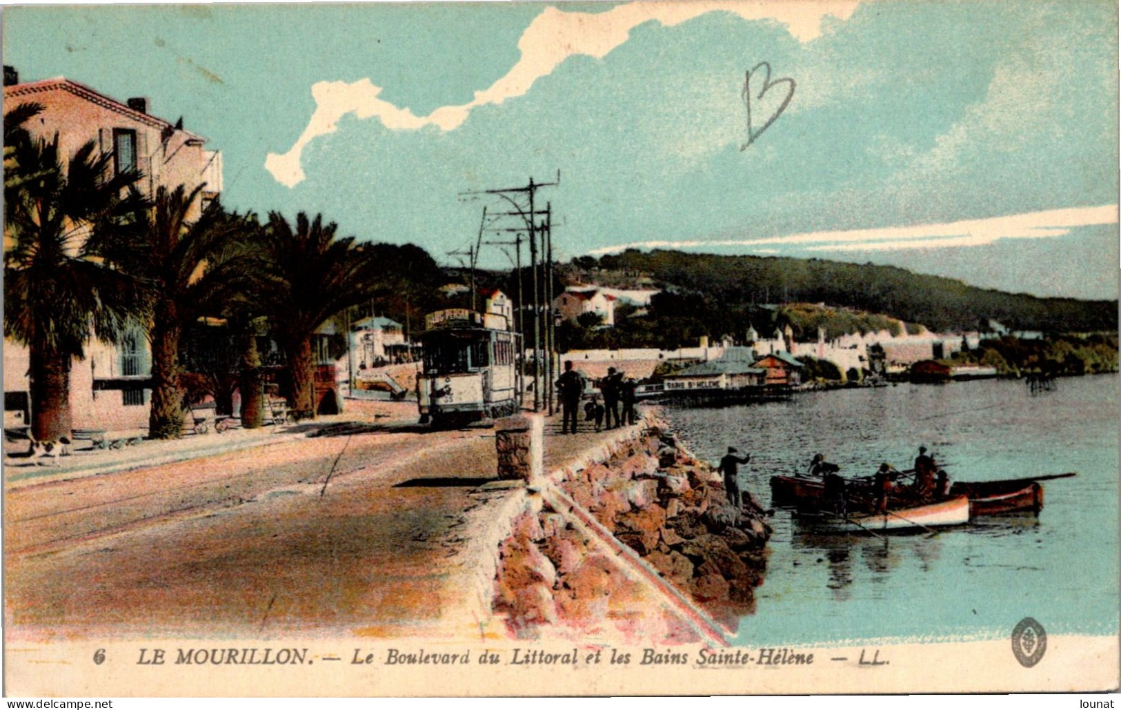 83 TOULON - MOURILLON - Le Boulevard Du Littoral Et Les Bains Sainte Hélène Tramway - Toulon