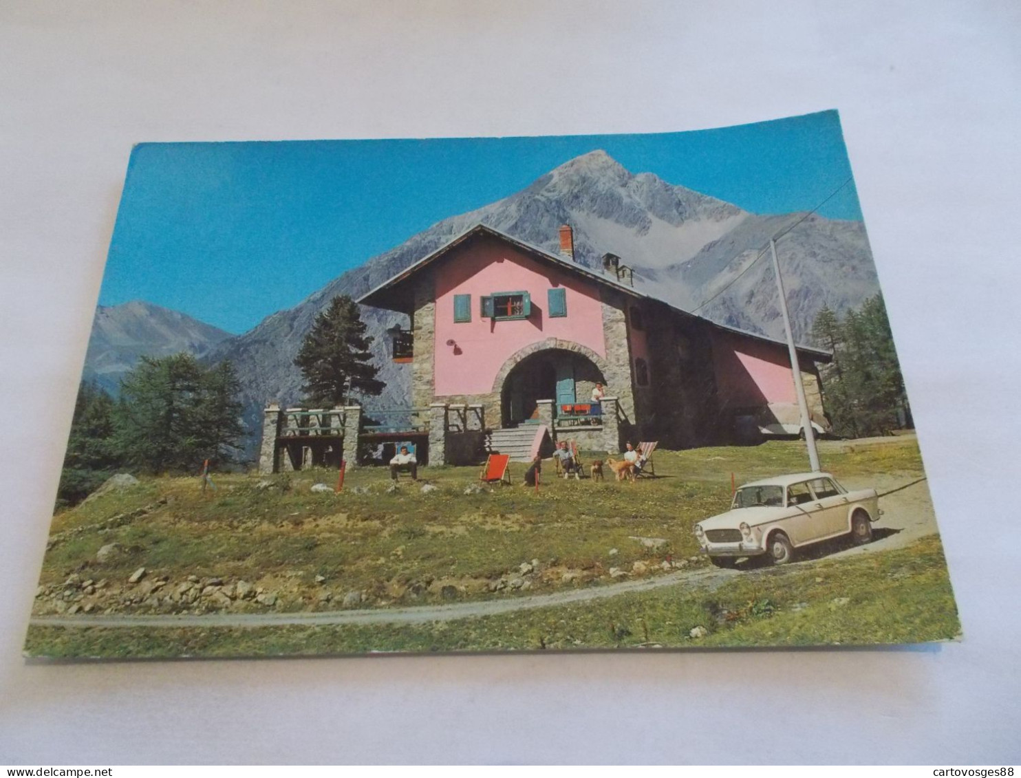 BAITA GIMONT  PIEMONTE  ( ITALIA ITALIE ) MONTE CHABERTON VUE ANIMEES  VIEILLE AUTO 1964 - Autres & Non Classés