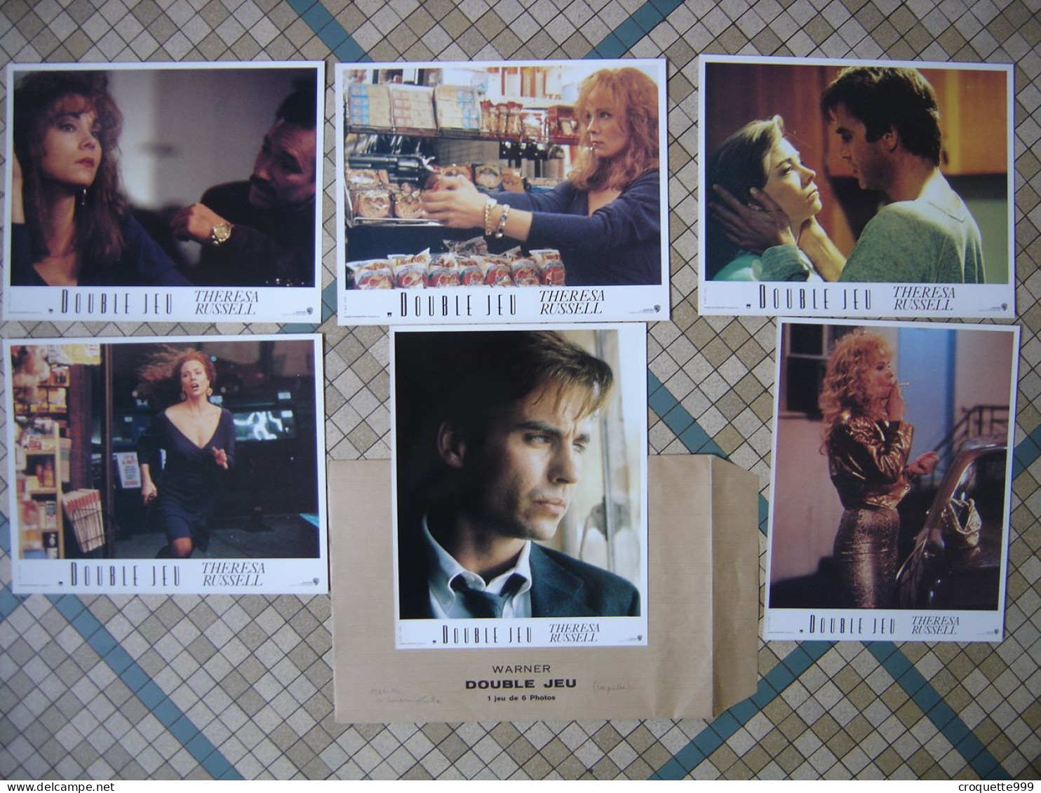 Jeu Photos D'Exploitation Lobby Cards DOUBLE JEU Cinema Beresford Judd Lee Jones - Foto's