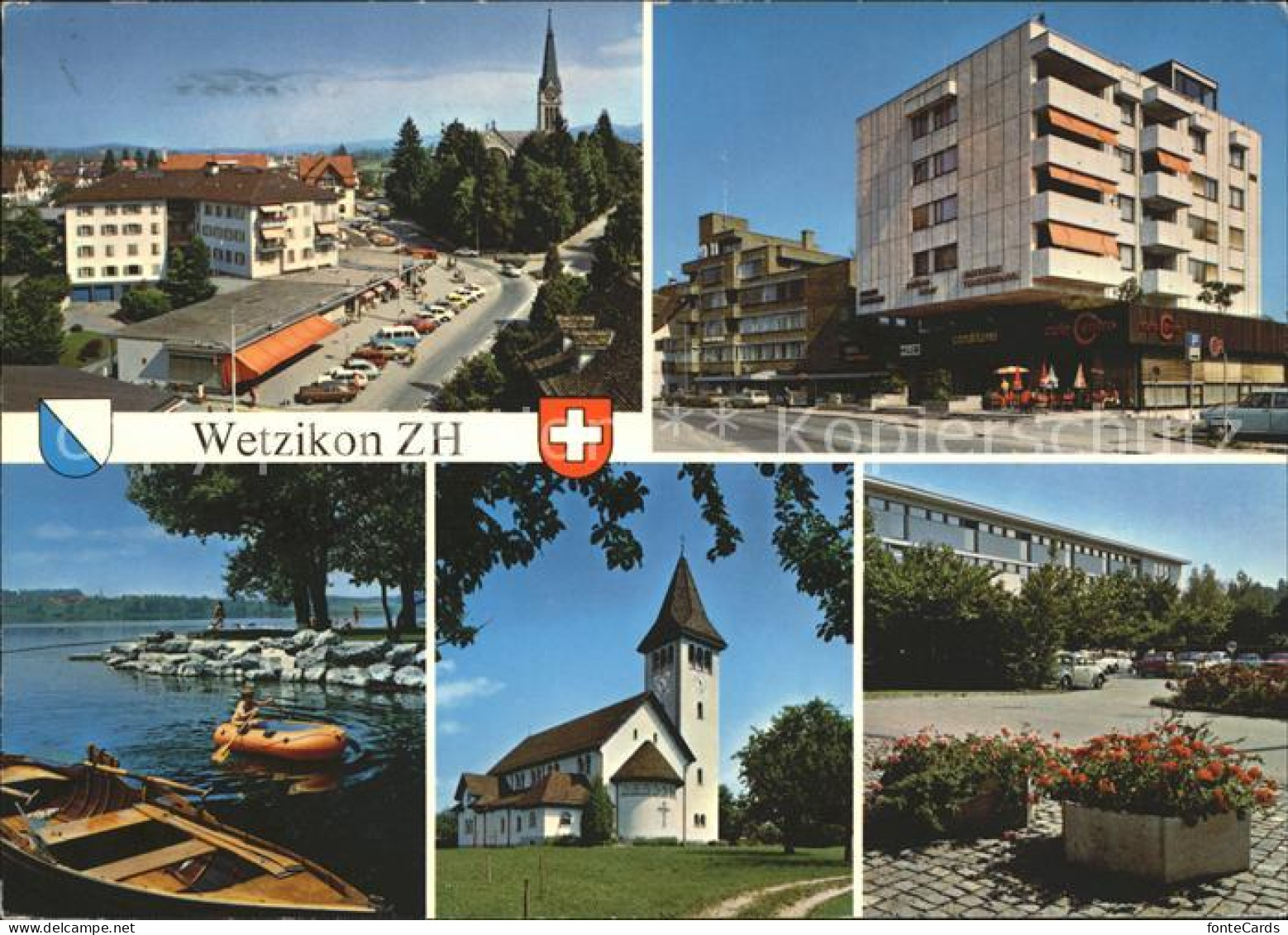 11865407 Wetzikon ZH Stadtblick Rathaus Bootshafen Kirche Wetzikon ZH - Sonstige & Ohne Zuordnung