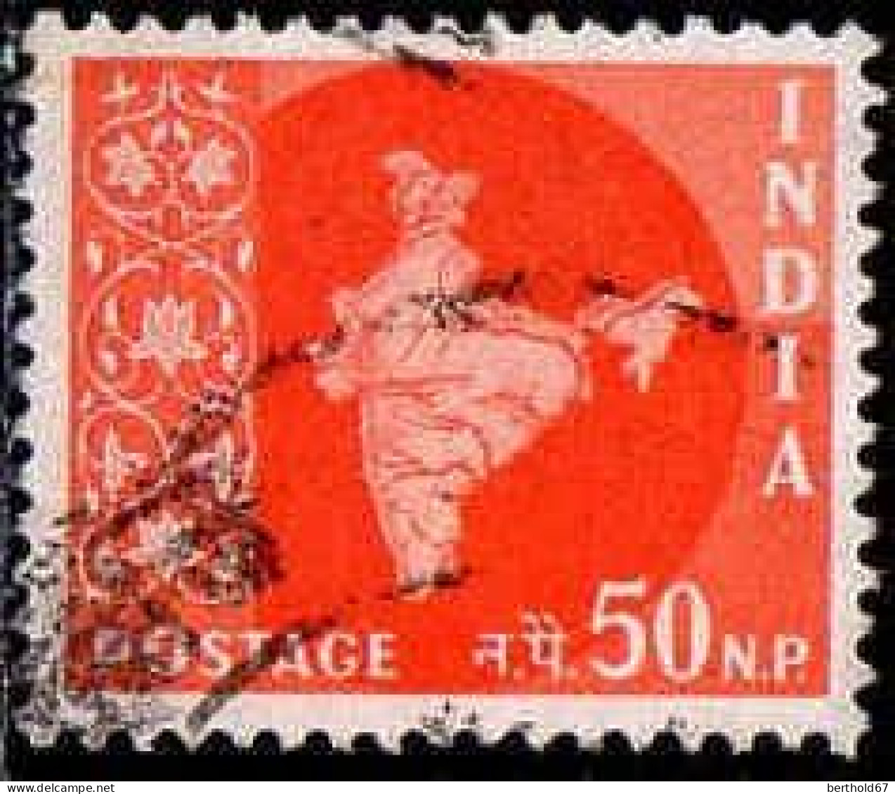 Inde Poste Obl Yv:  81 Mi:270 Carte De L'Inde (Beau Cachet Rond) - Used Stamps