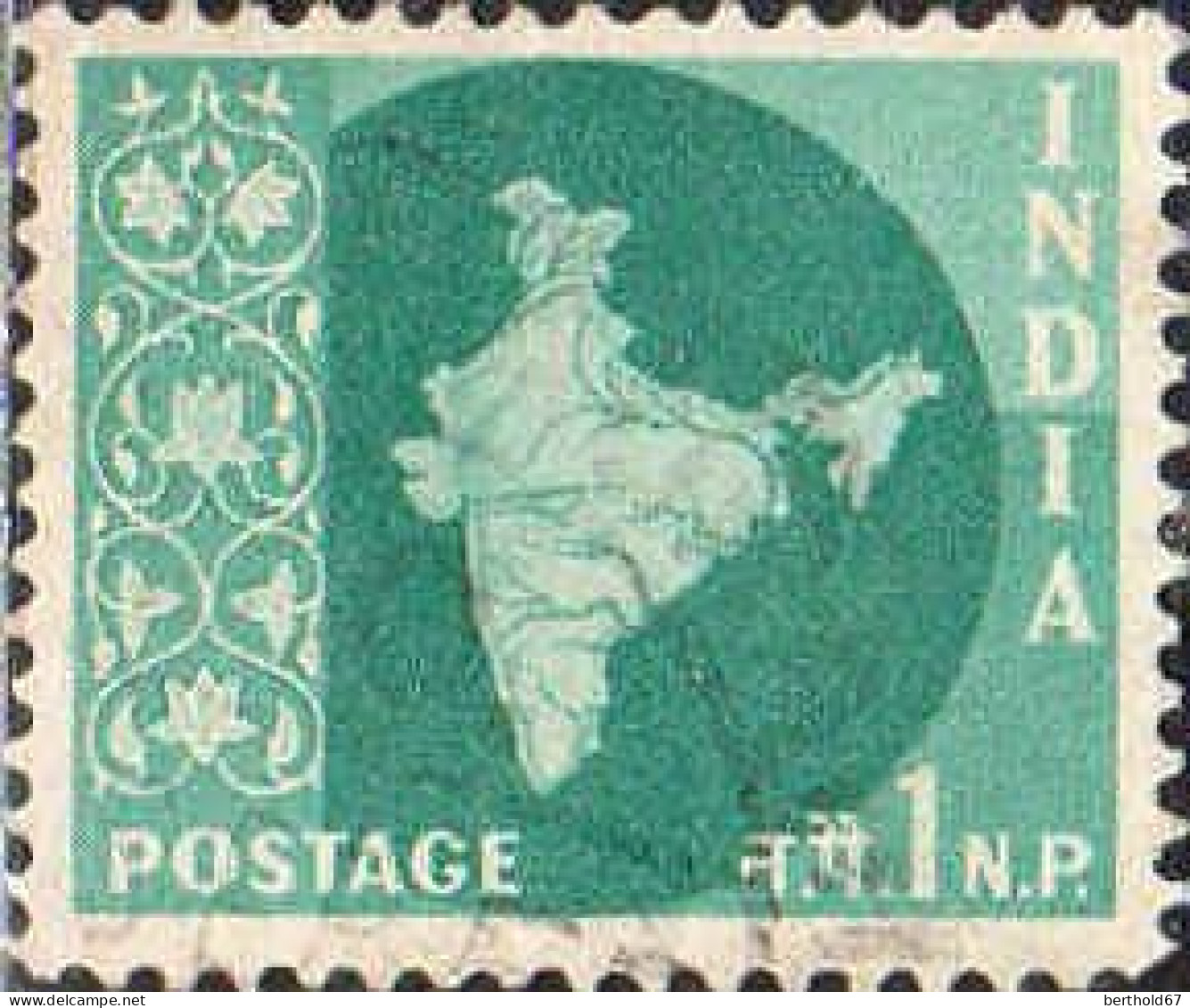 Inde Poste Obl Yv:  71/81 Carte De L'Inde (cachet Rond) - Oblitérés