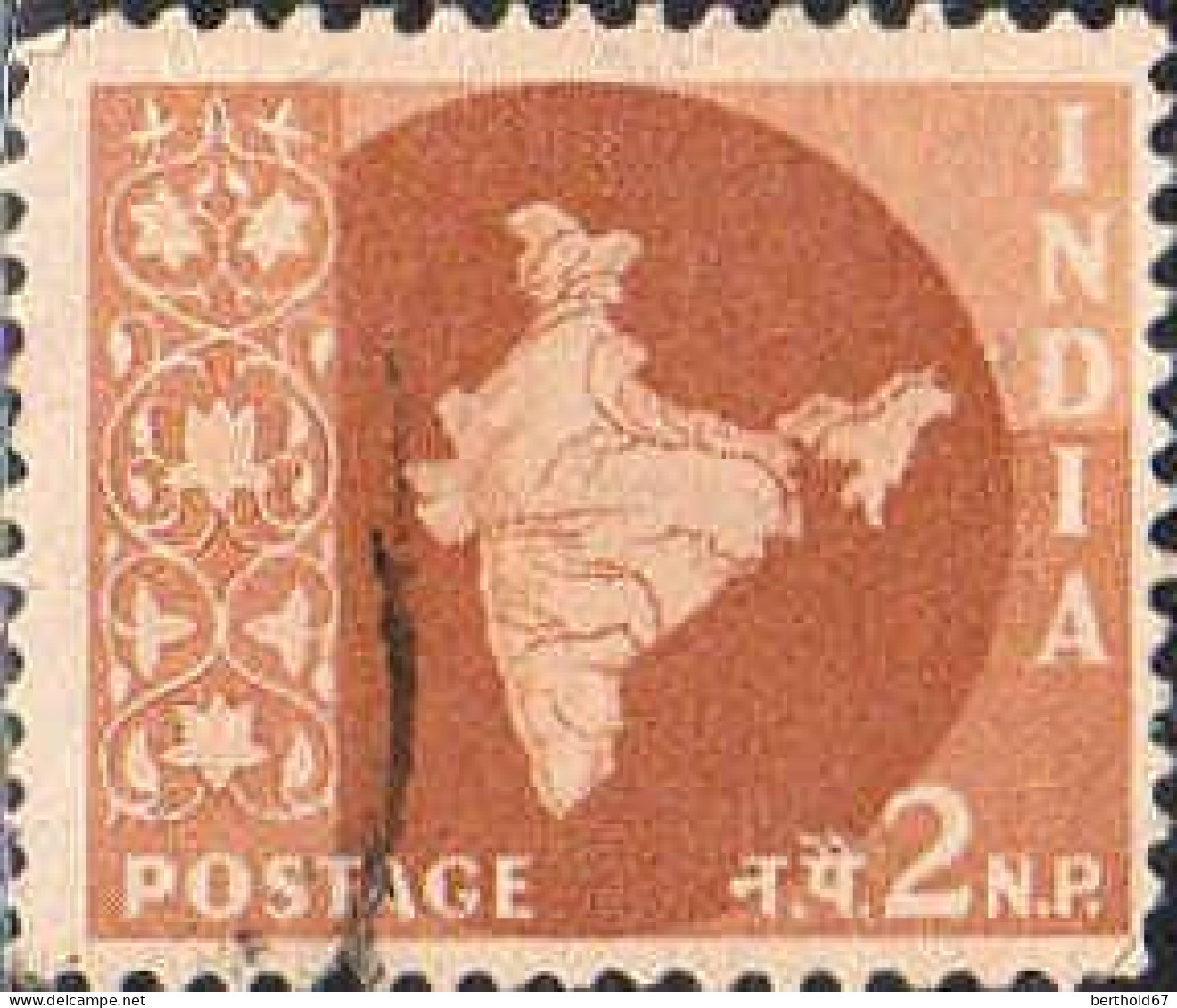 Inde Poste Obl Yv:  71/81 Carte De L'Inde (cachet Rond) - Usati