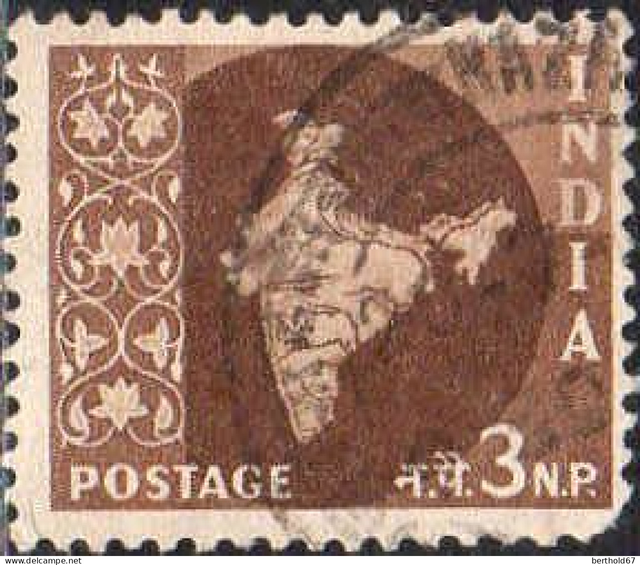 Inde Poste Obl Yv:  71/81 Carte De L'Inde (cachet Rond) - Oblitérés