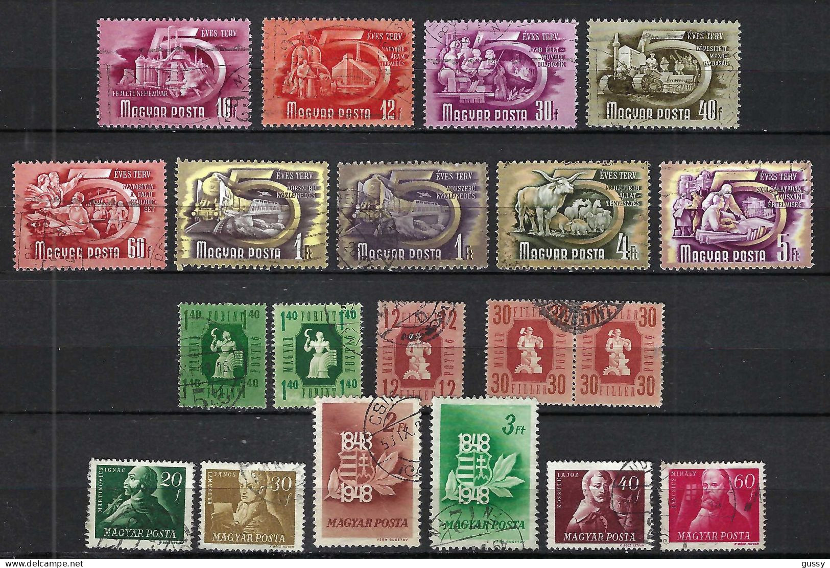 HONGRIE Ca.1946-49: Lot D'obl. - Used Stamps